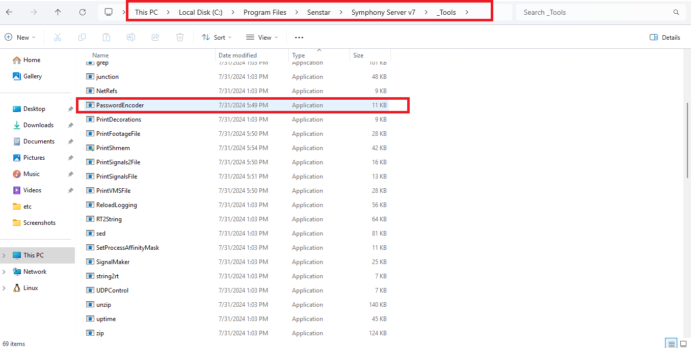 Senstar Password Encoder Path